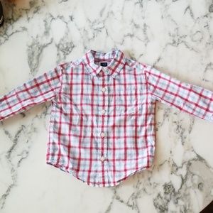 Red/Blue Long-sleeve Plaid Shirts Size 12-18Month